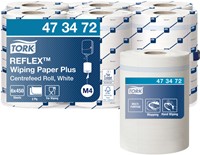 Poetspapier Tork M4 Reflex Plus Advanced 2-laags 450 vel wit 473472