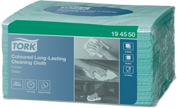 Reinigingsdoek Tork W8 Premium 1-laags 40 vel groen 194550