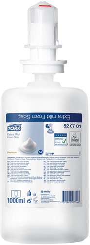 Handzeep Tork S4 Premium schuim 1000ml gevoelige huid 520701-4