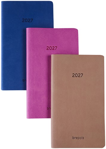 Agenda 2027 Brepols Interplan Colora 7dagen/2pag taupe, roze, dblauw