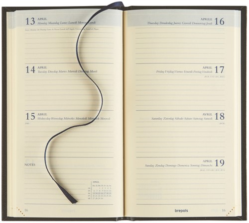 Agenda 2027 Brepols Interplan Colora 7dagen/2pag taupe, roze, dblauw-2