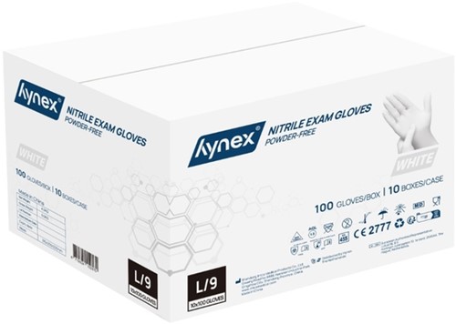 Handschoen Hynex nitril L wit 3.5g 100 stuks-3