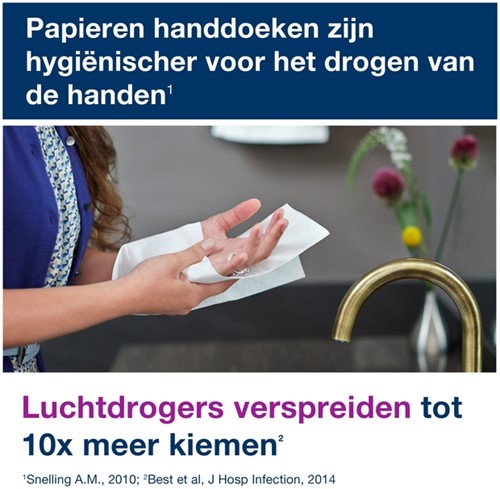 Handdoek Tork H5 PeakServe Universal 1-laags 201x225mm 12x410 vel wit 100585-1