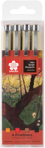 Fineliner Sakura x Van Gogh Museum set à 4 kleuren assorti
