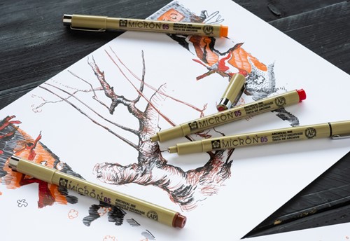 Fineliner Sakura x Van Gogh Museum set à 4 kleuren assorti-2