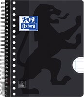 Collegeblok Oxford School A5+ lijn 17-gaats 160 pagina's 80gr zwart