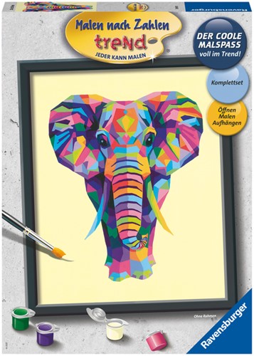 Schilderen op nummer Ravensburger Bonte olifant
