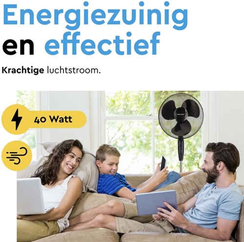 Statiefventilator BRASQ met remote Ø 40cm zwart-7