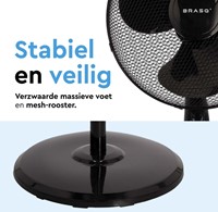Statiefventilator BRASQ met remote Ø 40cm zwart-1