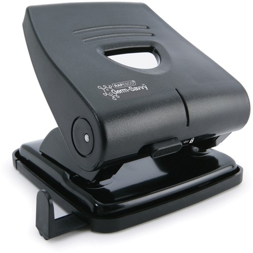 Perforator Rapesco Germ-Savvy Heavy Duty 827-P antibacterieel 2-gaats zwart