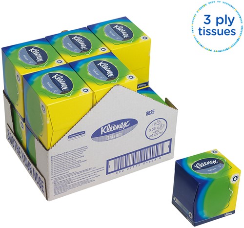 Facial tissues Kleenex kubus 3-laags 56 vel wit 8825-2