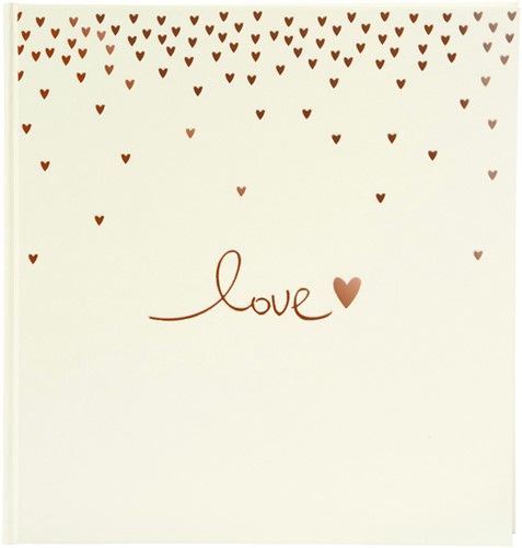 Trouwplakalbum Raining Hearts peach