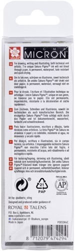 Fineliner Sakura Pigma Micron koelgrijs set 4 maten-2