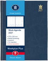 Agenda 2027 Ryam Weekplan Plus Mundior groot letter 7dagen/2pagina's assorti-2