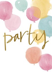 Wenskaart Hallmark uitnodiging ballonnen pak à 6 stuks