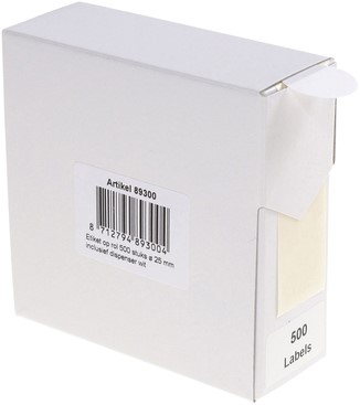 Etiket Rillprint 25mm op rol wit 500 stuks-2