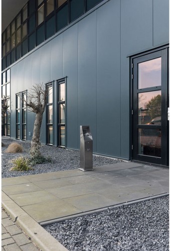 Asbak staand Vepa Bins zuil vrijstaand RVS 31025411-2