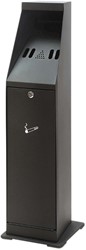 Asbak staand Vepa Bins zuil vrijstaand zwart 31043774