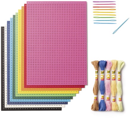 Borduurset Folia 10 borduurkaarten -garen en -naalden 25-delig-2