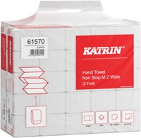 Handdoek Katrin z-vouw 2-laags 240x240mm 25x160 vel wit 61570-2