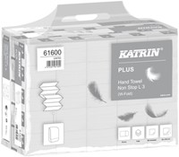 Handdoek Katrin Plus w-vouw 3-laags 203x320mm 25x90 vel wit 61600