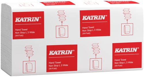 Handdoek Katrin w-vouw 3-laags 240x320mm 25x90 vel wit 61556