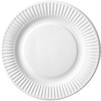 Bord IEZZY Ø180mm karton 100 stuks wit