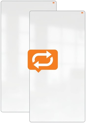 Whiteboard Nobo Move & Meet 90x180cm grijs-2