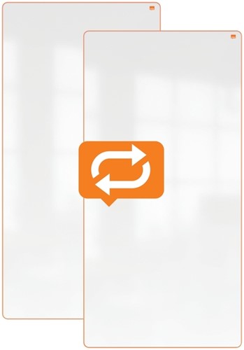 Whiteboard Nobo Move & Meet 90x180cm oranje-2