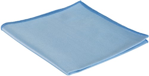 Glasdoek Cleaninq microvezel 40x40cm blauw 3 stuks