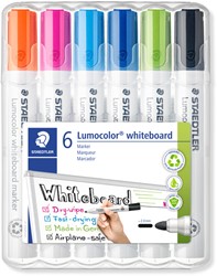 Whiteboardmarker Staedtler Lumocolor 351 set à 6 stuks fun assorti
