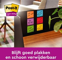 Memoblok Post-it 654 Super Sticky 76x76mm Playful 6 stuks-1