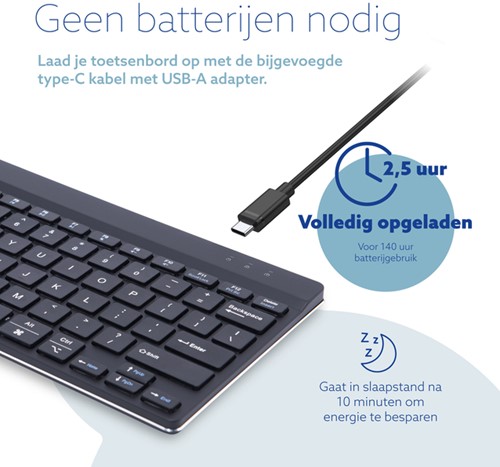Toetsenbord R-Go Ergonomisch Compact Break QWERTY zwart-2