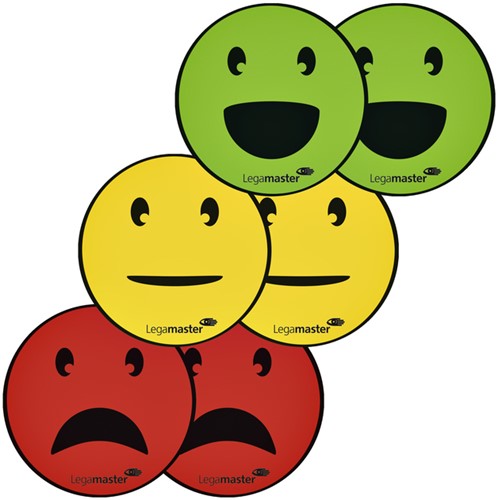Magneet Legamaster emoticon 50mm assorti 6 stuks-2