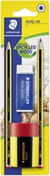 Schrijfset Staedtler inhoud 2 Noris potloden HB en gum en slijper 4 stuks
