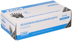 Handschoen CMT S soft nitril zwart 100 stuks