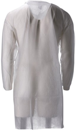 Bezoekersjas CMT M non-woven drukknopen 104cm lang PP wit 100 stuks-1