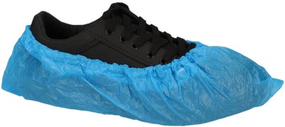 Schoenovertrek CMT 40mu geruwd maat 36-42 CPE blauw 100 stuks