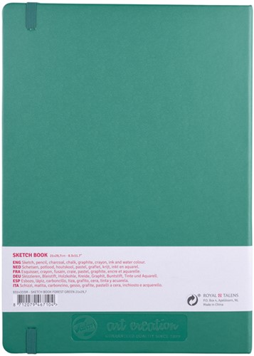 Schetsboek Talens Art Creation 80 witte vellen 140gr 210x297mm woudgroen-2