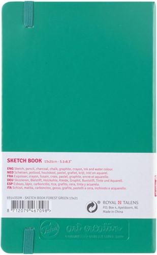 Schetsboek Talens Art Creation 80 vel 140gr 130x210mm woudgroen-2