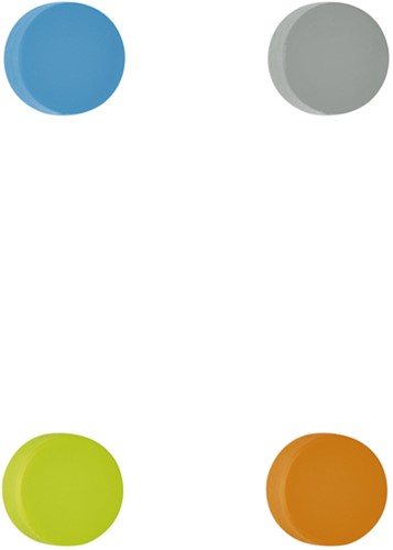 Magneet MAUL Neodymium rond siliconen 14.6x9mm 1,5kg 8 stuks-2