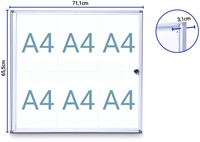 Binnenvitrine wand MAULextraslim whiteboard 6xA4 met slot-3