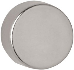 Magneet MAUL Neodymium rond 8x5mm 2.4kg 10 stuks