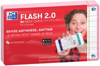 Flashcard Oxford 2.0 75x125mm 80 vel 250gr lijn roze-1