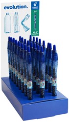 Gelschrijver PILOT Begreen B2P medium blauw display à 24 stuks
