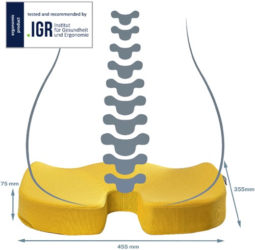 Stoelkussen Leitz Ergo Cosy geel-2