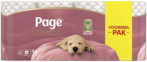 Toiletpapier Page Sensitive Aloë Vera 3-laags wit 140vel