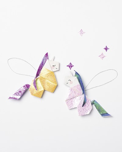 Vouwblaadjes Folia 75gr 14x14cm 50 vel 2-zijdig iriserend embossing assorti kleuren-2