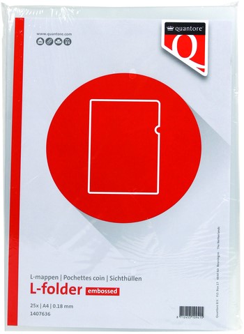 Insteekmap L-model Quantore A4 PP 0.18mm nerf 25 stuks-2