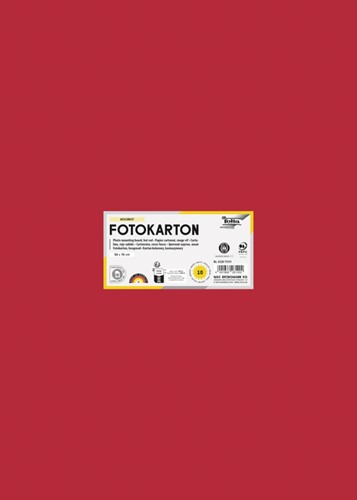 Fotokarton Folia 300gr 50x70cm 10vel 20 vuurrood